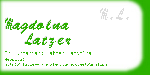 magdolna latzer business card